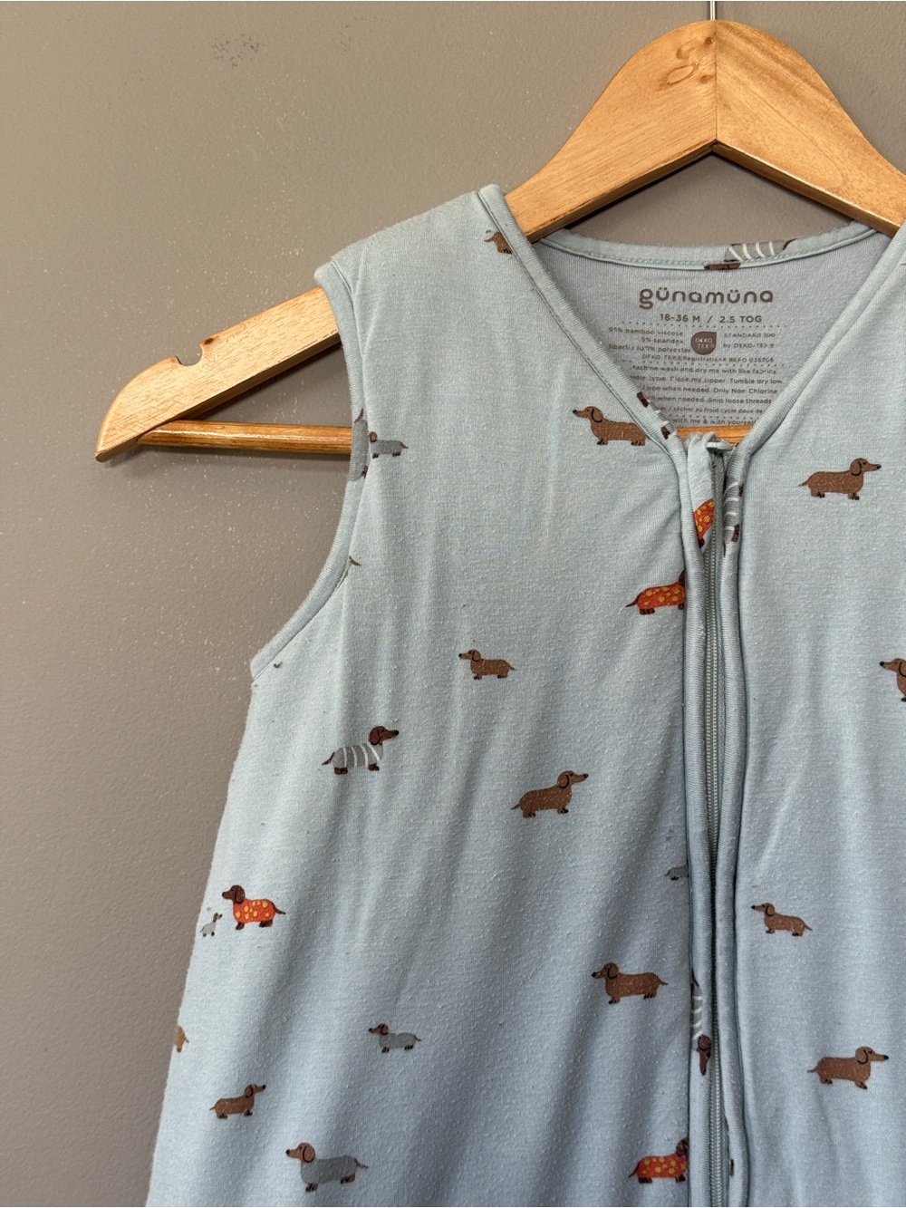 Gunamuna | footie sleep sack - woof / 2.5 tog - Picture 3 of 6
